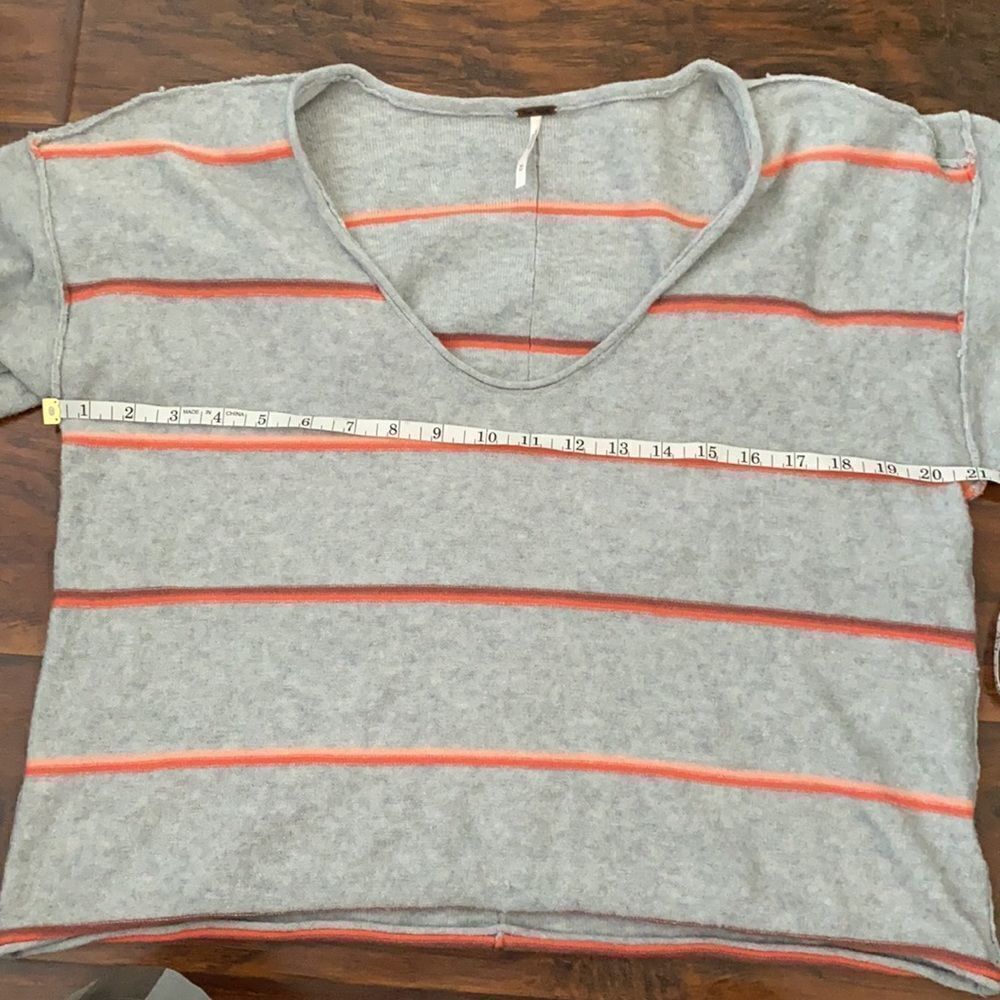 Free People Gray Stripe Sweater - Picture 8 of 14